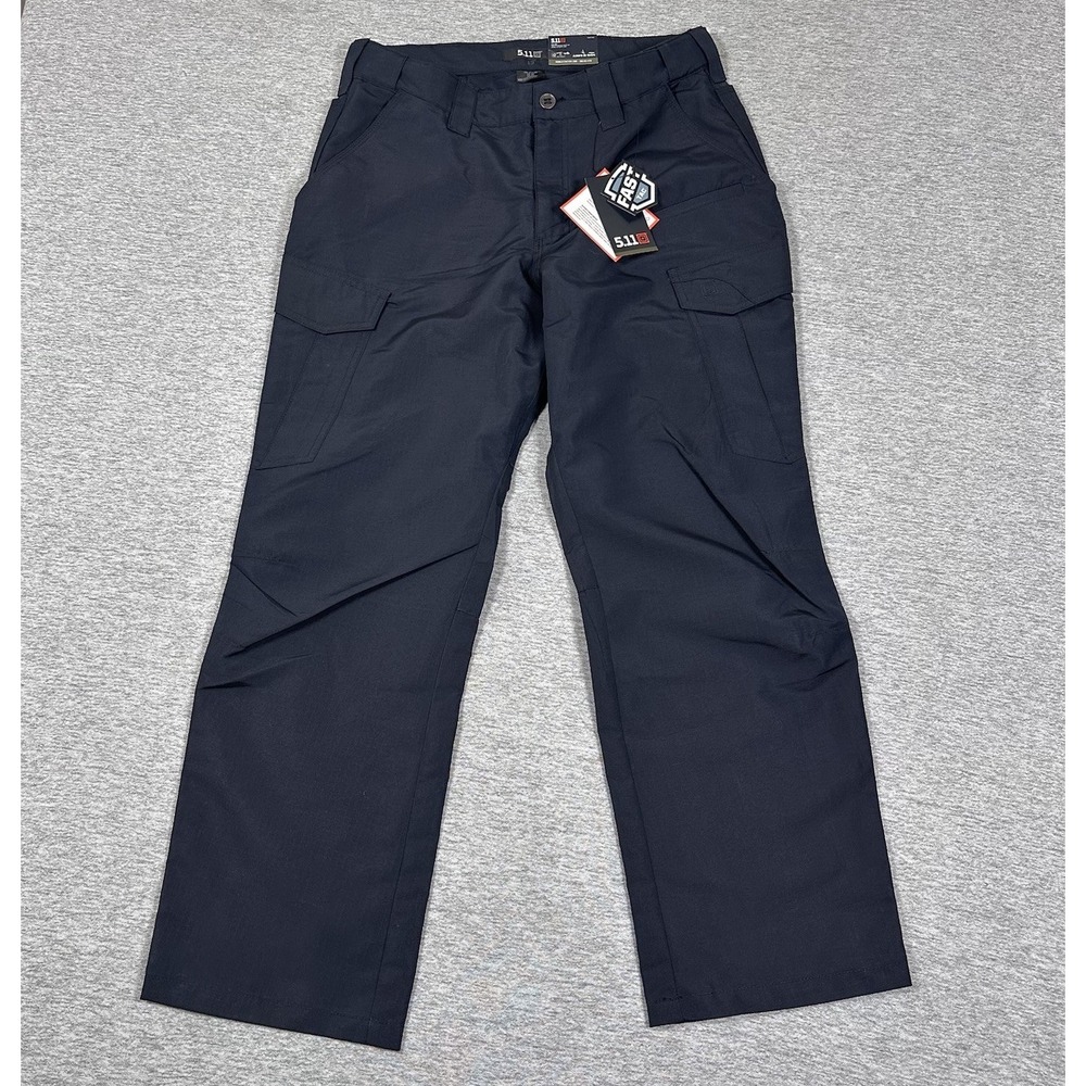 5.11 Tactical Pants Mens 34x30 Dark Navy Blue Fast Tac Cargo Ripstop Work NEW